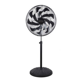 Ventilador Pie Indust.centurion Negro1velecidad 300w 16asp Fijo Y Rotat.oscilante Regx65x59cm