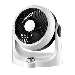 Ventilador Sobremesa Cartago Blanco/negro 40w 3velocidades 3aspas Fijo Y Rotatorio Orientable 28,3x25,7x19cm
