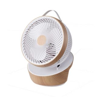 Ventilador Sobremesa Petirrojo Blanco/haya 25w 12vel 3asp Motor Dc Remoto,temporizador 36,3x27,5x24,8cm