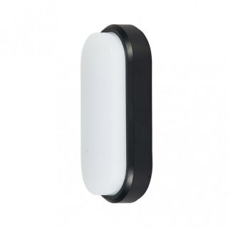 Aplique 12w 6400k Yucatan Oval Ip65 Negro 19,8x9,8x5,5cm 1140lm