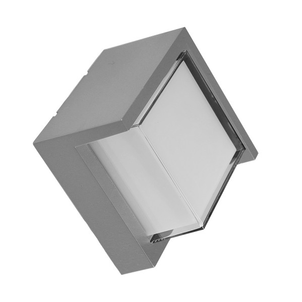 Aplique Exterior 12w 3000k Anoa Gris Ip65 16x16x10,2 Cm 600lm