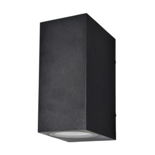 Aplique Exterior Alce 2xgu10 Negro Ip44 14,7x7x9 Cm