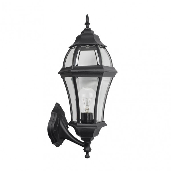 Aplique Exterior Aluminio Becrux 1xe27 Negro Ip44 59,5x25x26 Cm