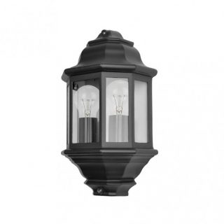 Aplique Exterior Aluminio Shaula 2xe27 Negro Ip44 38,5x22x12,5 Cm