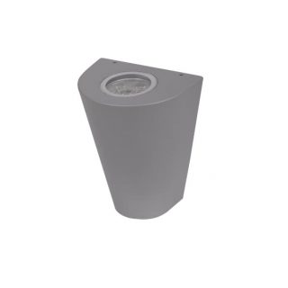 Aplique Exterior Ganges Gris Zinc 2gu10x3w 4000K 16x12,5x8,8 Cm Ip54 Bombillas Incluidas