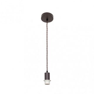 Arm.colgante P/pantalla Cara 1xe27 Marron/cuerda Regx10x10 Cm