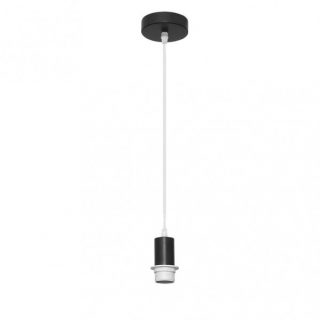 Arm.colgante P/pantalla Cara 1xe27 Negro Regx10x10 Cm