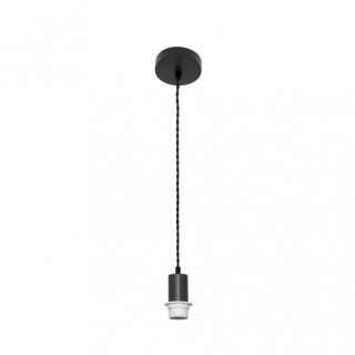 Arm.colgante P/pantalla Cara 1xe27 Negro/negro Regx10x10 Cm