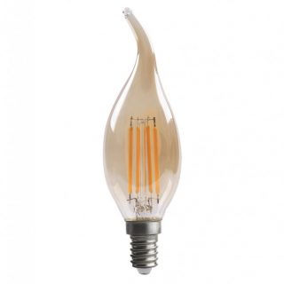 Bombilla Filamento Bohemia 11,5x3,5d 4w E14 Ambar 380lm 2700k