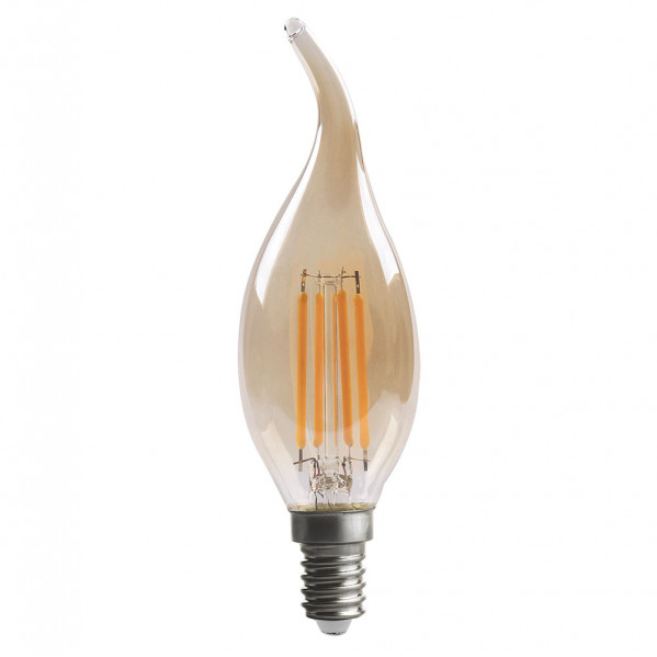 Bombilla Filamento Bohemia 11,5x3,5d 4w E14 Ambar 380lm 2700k