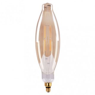 Bombilla Filamento Vela 43x12d 8w 850lm E27 Ambar Ambar 3000k