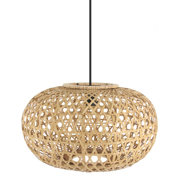 Colgante Bambu Ponte Neg/natural 1xe27 Regx50x50cm