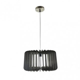 Colgante Ebano 1xe27 Madera Cafe Regx40x40 Cm