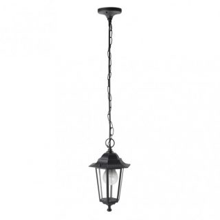 Colgante Exterior Aluminio Auriga 1xe27 Negro Regx17x17 Cm Ip44