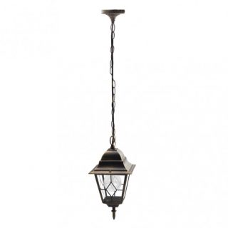 Colgante Exterior Aluminio Bootes 1xe27 Neg/oro Regx18,5x18,5 Cm Ip44