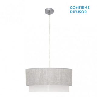 Colgante Kenya 3xe27 Gris/blanco Regx50x50 Cm