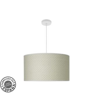 Colgante Moda 3xe27 Blanco/cañizo Blanco Regx50x50cm C/difusor
