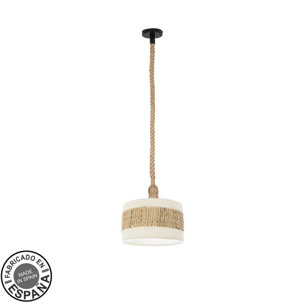 Colgante Nicaragua 1xe27 Blanco/natural 30d