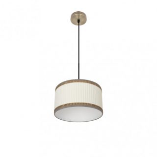 Colgante Soprano 1xe27 Cuero/beis Regx30x30 Cm