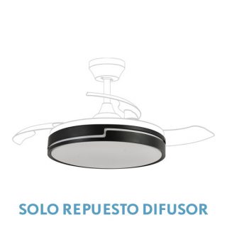 Difusor Ventilador Olimpia Grande 107d Negro