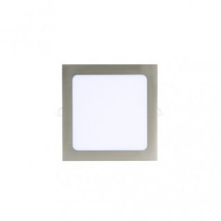 Downlight Basalto 12w 6500k Niquel Cuadrado 1080lm 2,5x17x17 Cm Corte 15,5x15,5 Cm