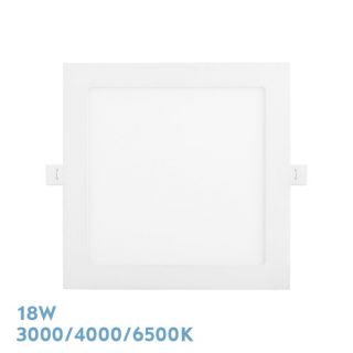 Downlight Empotrar Abaco 18w 3000-4000-6500k Blanco 1620lm Cuadrado 1,3x22,5x22,5cm Corte 20d