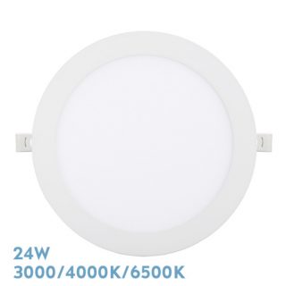 Downlight Empotrar Silex 24w 3000-4000-6500k Blanco 2160lm Redondo 22,5d Corte 20d