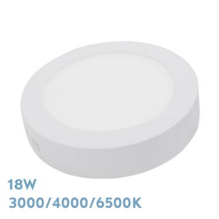 Downlight Superf.diorita 18w 3000k-4000k-6500k Blanco 1620lm 3,5x22x22 Cm