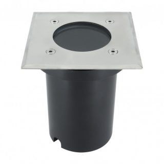 Empotrable Exterior Encastrar Cuad.1xgu10 Niquel 13x11x11Cm Ip65 Corte 10,5 Cm