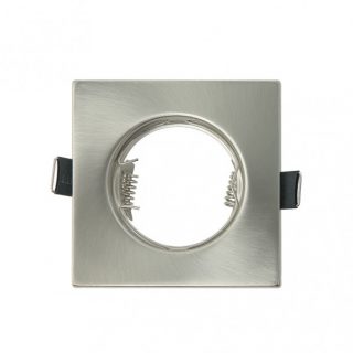 Empotrable  Magura 1xgu10  Cuadrado Niquel 2,5x8,2x8,2  Cm Corte 6 Portalamparas Incluido