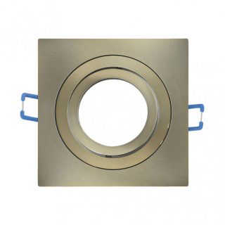 Empotrable Orient.cenote 1xgu10 Cuadrado Cuero 2x9,2x9,2 Cm 8 De Corte. C/portalampara