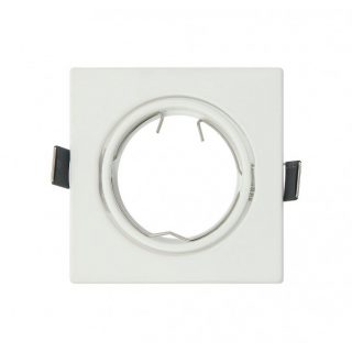 Empotrable  Orient. Magura 1xgu10  Cuad. Blanco Mate 2,5x8,2x8,2  Cm Corte 6 Portalamparas Incluido