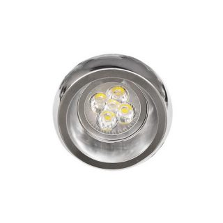 Empotrable Beta Cromo Redondo. 1xgu10 5x9x9cm Corte 7,4d Porta Lampara Ceramica Incluido