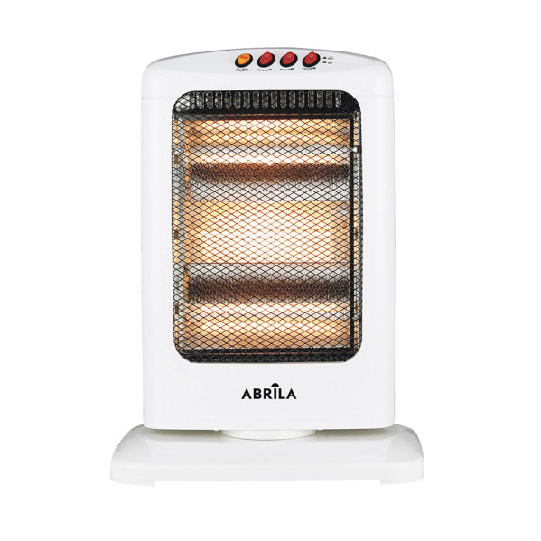 Estufa Elect.candente 1200w Blanco 3pot Oscilante 3elem.antivuelco,asa 44x33x23 Cm