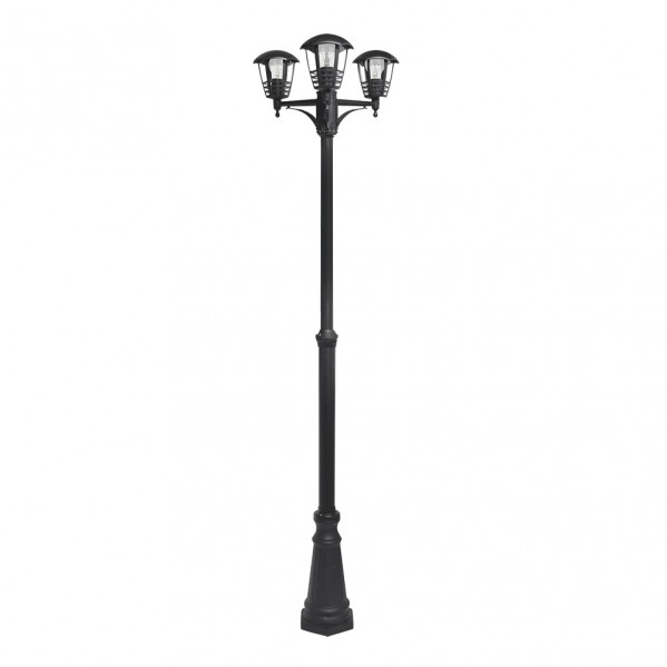 Farola Exterior Aluminio Alnilan 3xe27 Negro Ip44 220x55x55 Cm