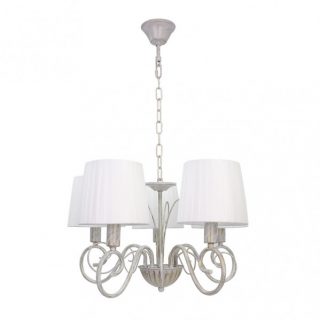 Lampara Amsterdam 5xe14 Blanco/oro Regx45x45 Cm