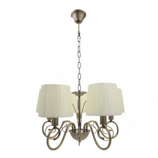 Lampara Amsterdam 5xe14 Cuero Regx45x45 Cm