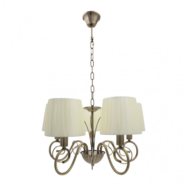 Lampara Amsterdam 5xe14 Cuero Regx45x45 Cm