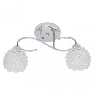 Lampara Bagan 2xe14 Cromo  22x42x14,5 Cm