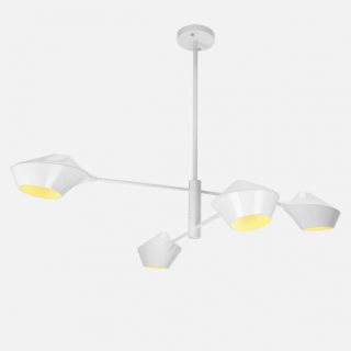 Lampara Beijing 4xe27 Blanco 76x103x103 Cm