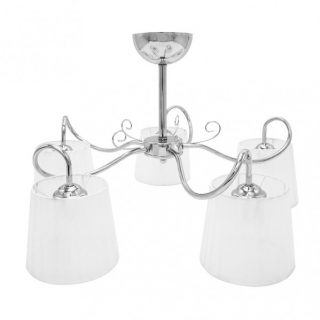 Lampara Cuzco 5xe14 Cromo 37x65x65 Cm