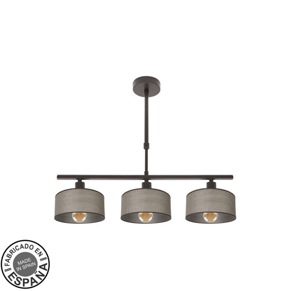 Lampara Gilda 3xe14 Marron Regx55x14 Cm