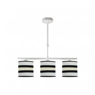 Lampara Karla 3xe14 Blanca/beis Regx55x14 Cm