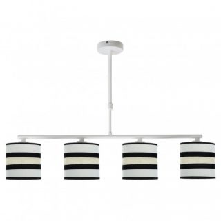 Lampara Karla 4xe14 Blanca/beis Regx75x14 Cm