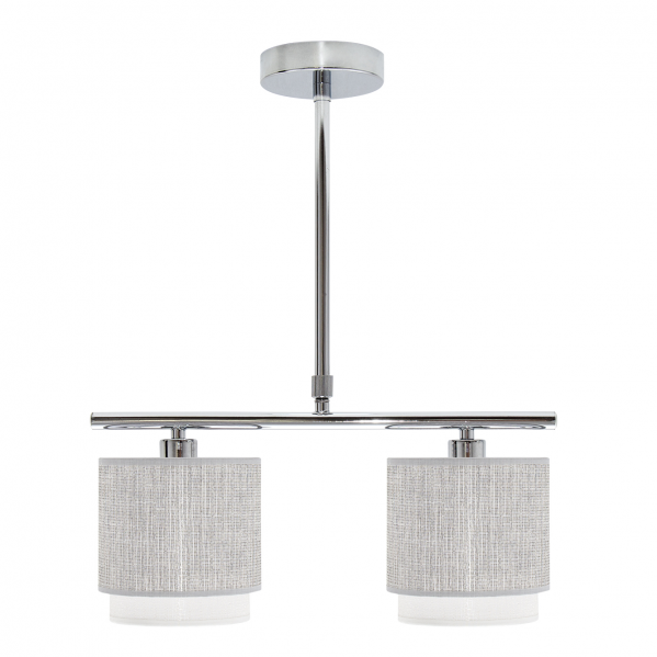 Lampara Kenya 2xe14 Gris/blanca Regx40x14 Cm