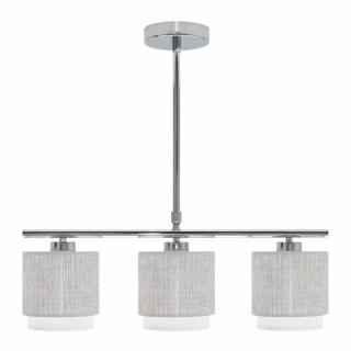 Lampara Kenya 3xe14 Gris/blanca Regx56x14 Cm