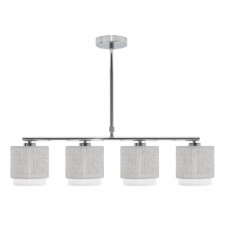 Lampara Kenya 4xe14 Gris/blanca Regx77x14 Cm