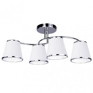 Lampara Lantanas 4xe27 Cromo Pant.blanca  24x64x31,5 Cm