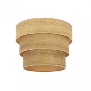 Pantalla Colgante Triple Smile E27 Madera Clara 40dx20dx26h