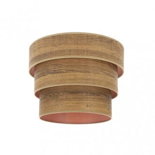 Pantalla Colgante Triple Smile E27 Madera Oscura 40dx20dx26h